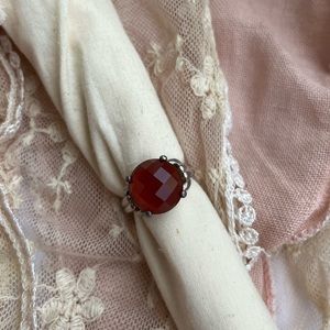 Orange Stone Statement Ring